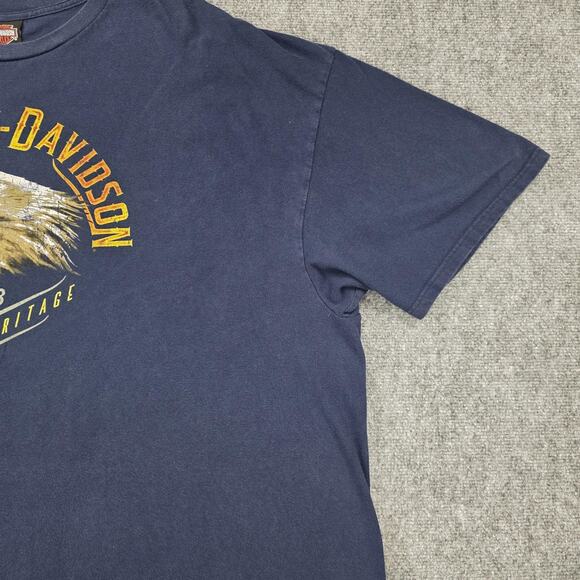 Harley-Davidson Shirt Mens 2XL Navy Eagle Graphic Classic Heritage Belize HD - Picture 11 of 13